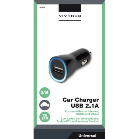 Cargador VIVANCO USB coche 2.1A ng