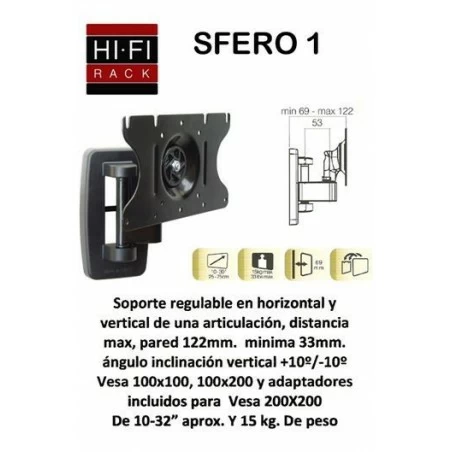 Soporte HIFIRACK SFERO1