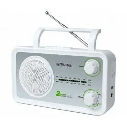 Radio portátil muse M-06SW blanco plata